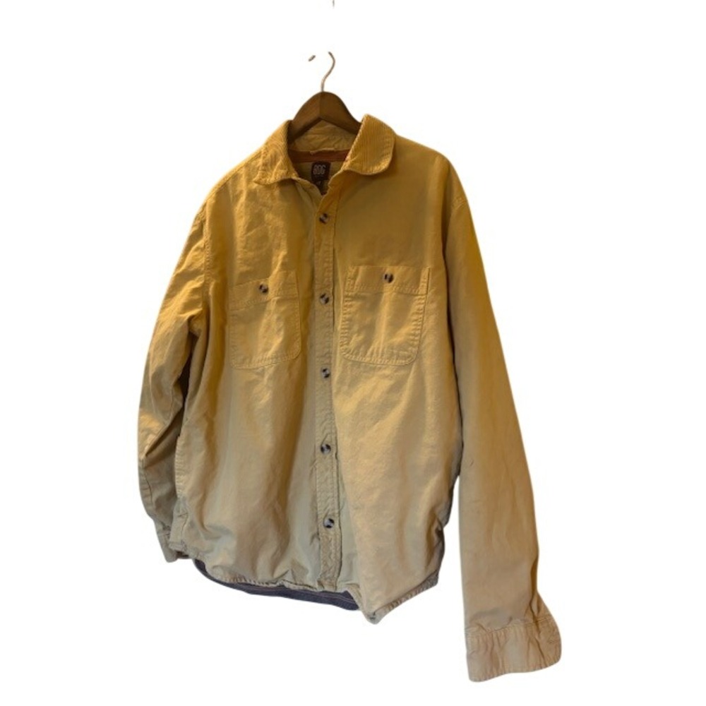 BDG Urban Outfitters Men's L Canvas Flannel Lined Shirt Jacket Corduroy Collar